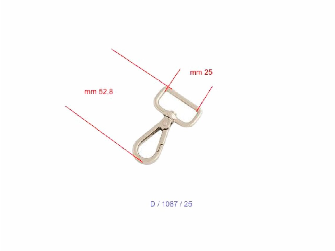 25mm Nickel Dog Clip - (Pack of 10) - Image 5