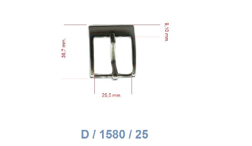 25mm Nickel Buckle - (Pack of 5) - Image 4