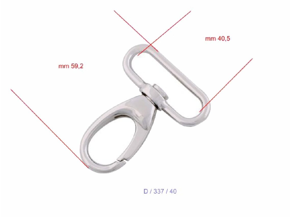 40mm Nickel Snap Hook - (Pack of 10) - Image 5