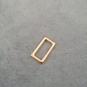 Stunning Gilt square rings with beautiful lines and detail to suit petite boutique bags.