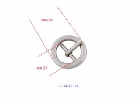 20mm Round Nickel Buckle - (Pack of 5) - Image 5