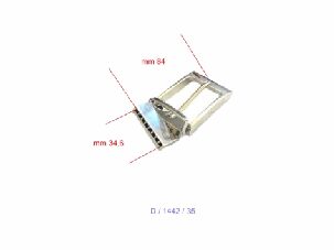 35mm Reversible Nickel Buckle - (Pack of 1) - Image 4