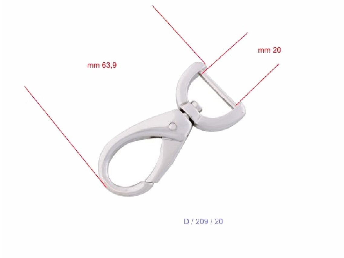 20mm Nickel Snap Hook - (Pack of 10) - Image 5