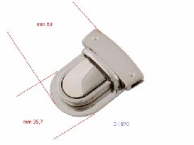 35.7mm Large Nickel Tuck Lock - (Pack of 1 ) - Image 6