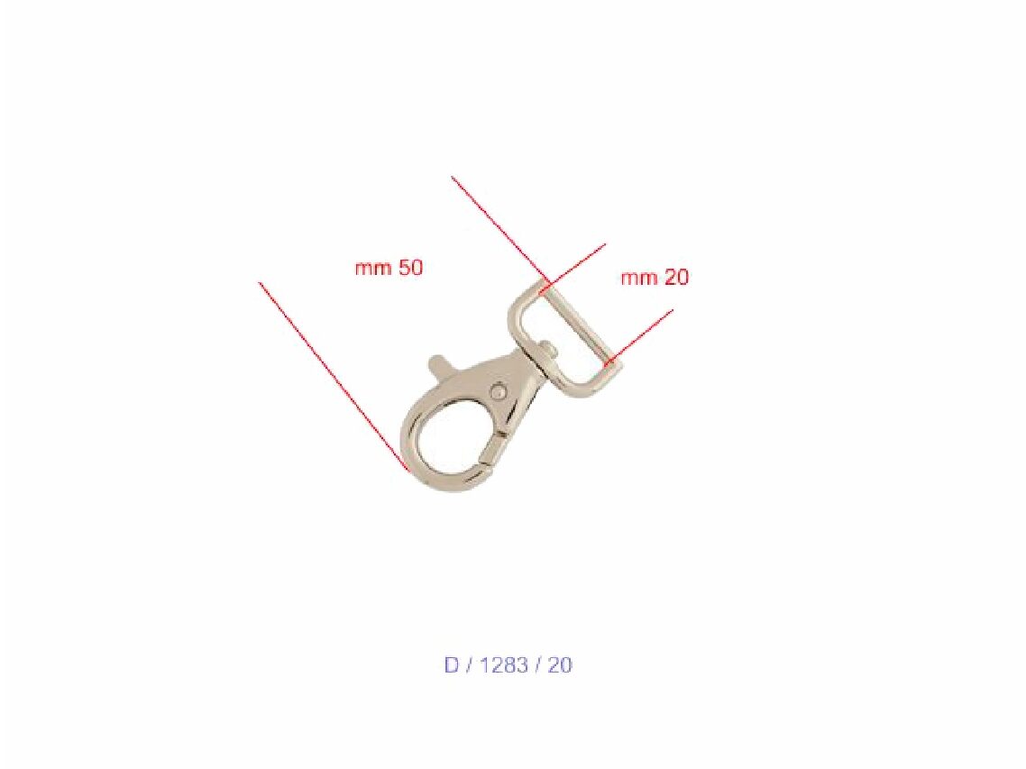 20mm Nickel Snap Hook - (Pack of 10) - Image 5