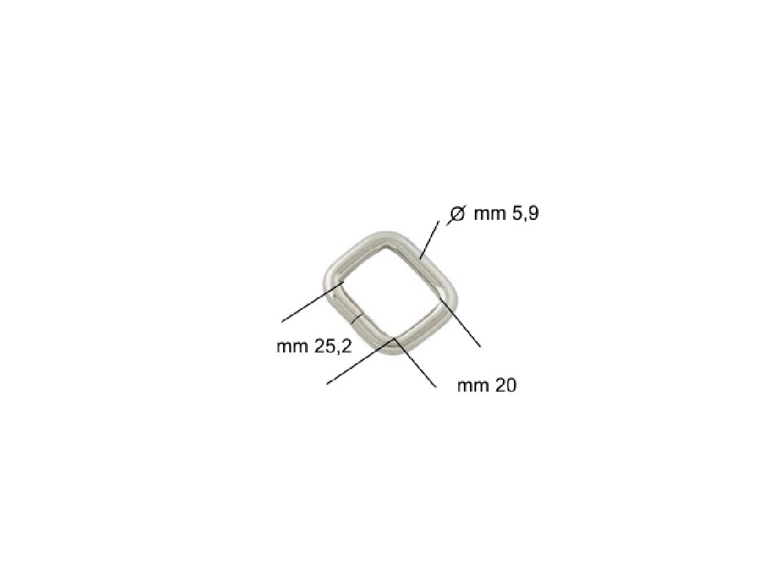 25mm Nickel Square Ring - (Pack of 10) - Image 4