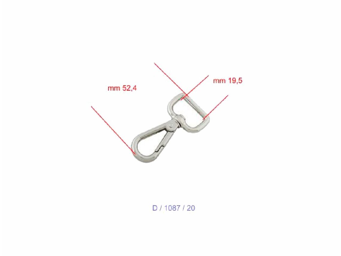 20mm Nickel Dog Clip - (Pack of 10) - Image 4