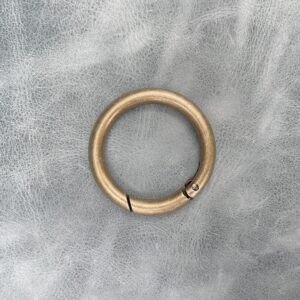 50mm Antique Brass O-ring with Spring Clip