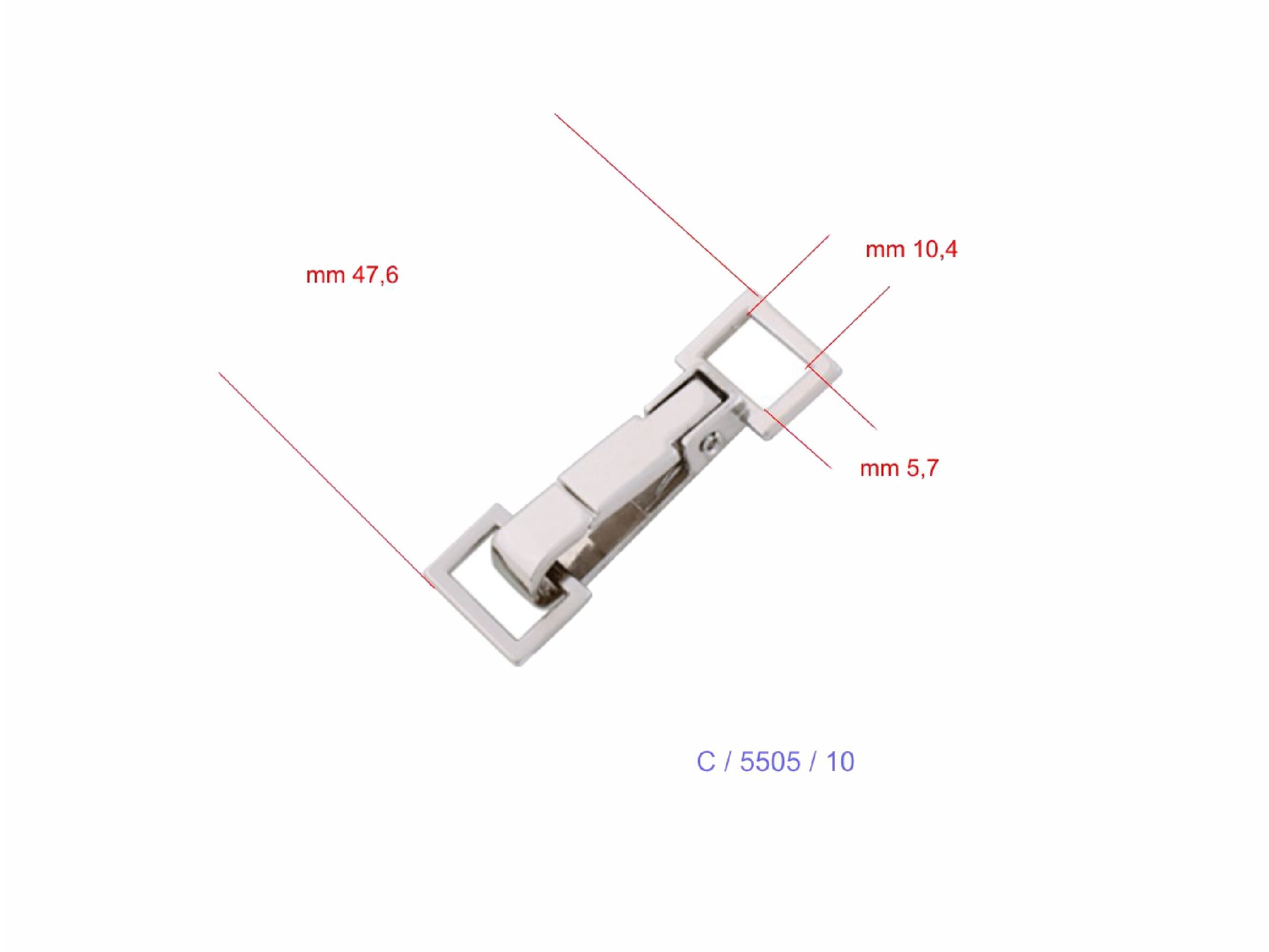 10mm Gilt Dog Clip with Rectangular ring - (Pack of 10) - Image 4