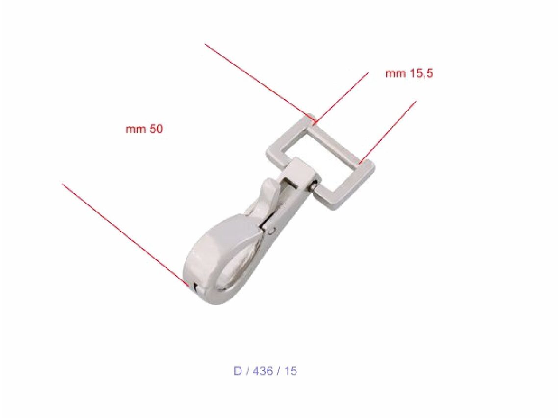 15mm Nickel Dog Clip - (Pack of 10) - Image 5