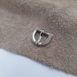 12mm Small Nickel Half Moon Buckle