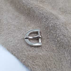 12mm Small Nickel Half Moon Buckle