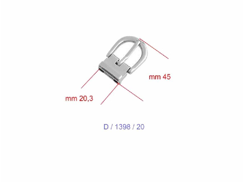 20mm Nickle Buckle - (Pack of 5) - Image 4