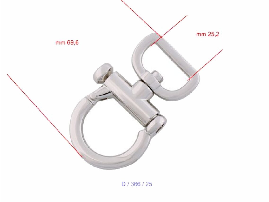 25mm Nickel Dog Clip - (Pack of 2) - Image 6