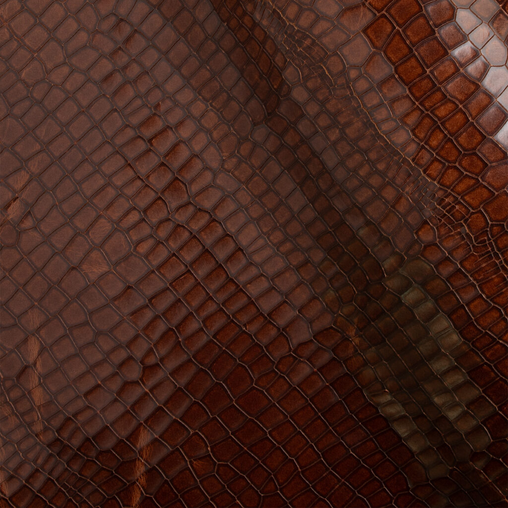 Brown Crocodile Fashion Leather