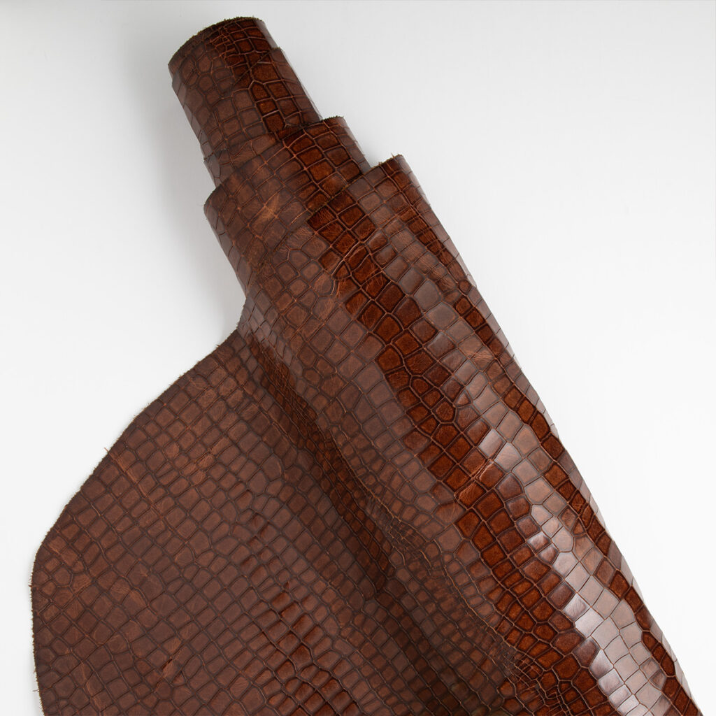 Brown Crocodile Fashion Leather - Image 2