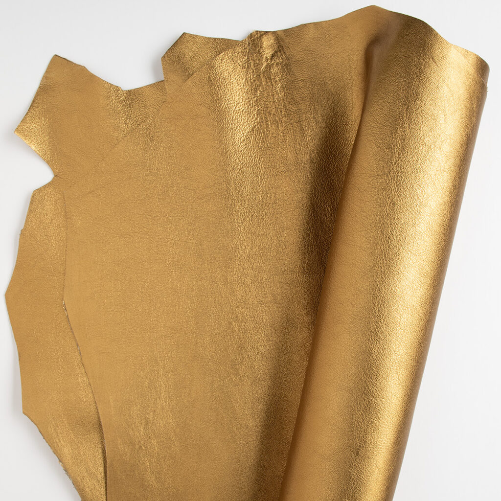 Metallic Gold Fashion Leather - Image 2