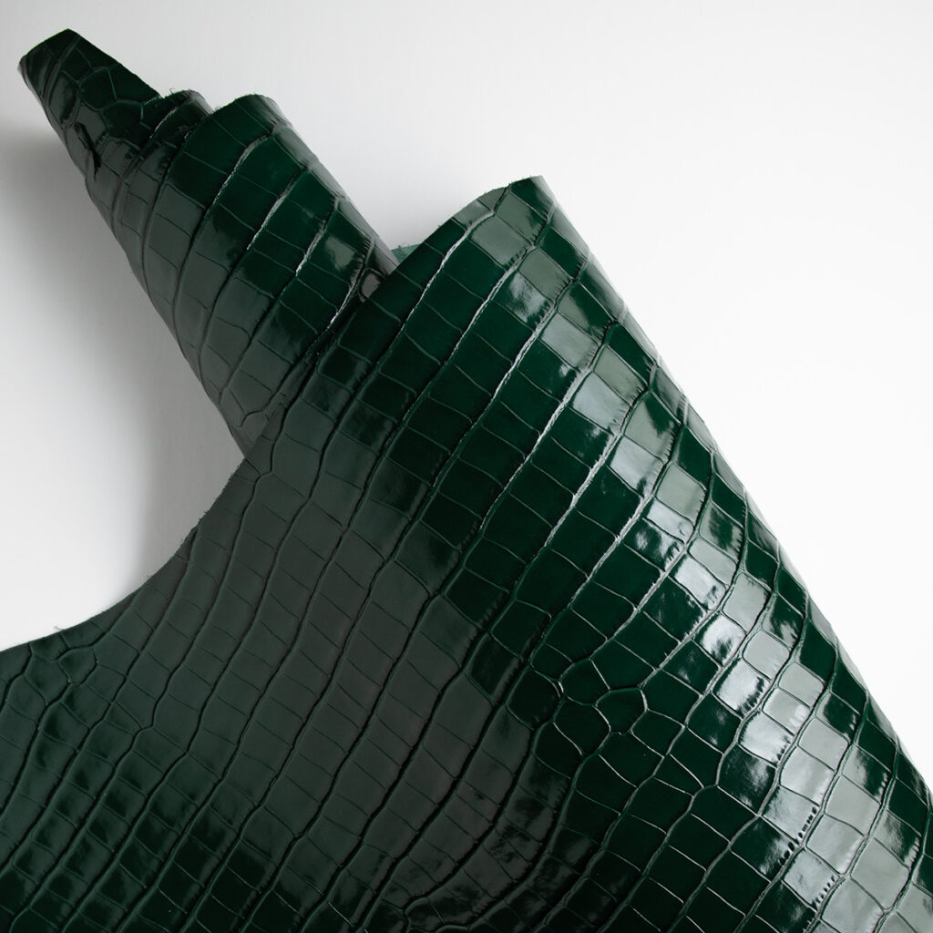 Emerald Crocodile Fashion Leather - Image 2