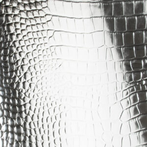 Silver Crocodile Fashion Leather