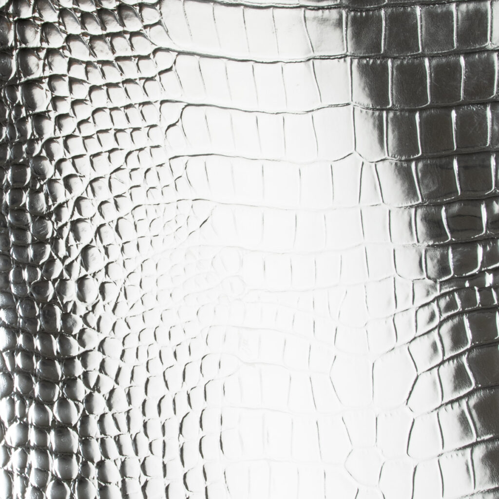 Silver Crocodile Fashion Leather