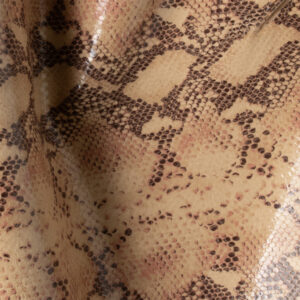 Beige Snake Fashion Leather