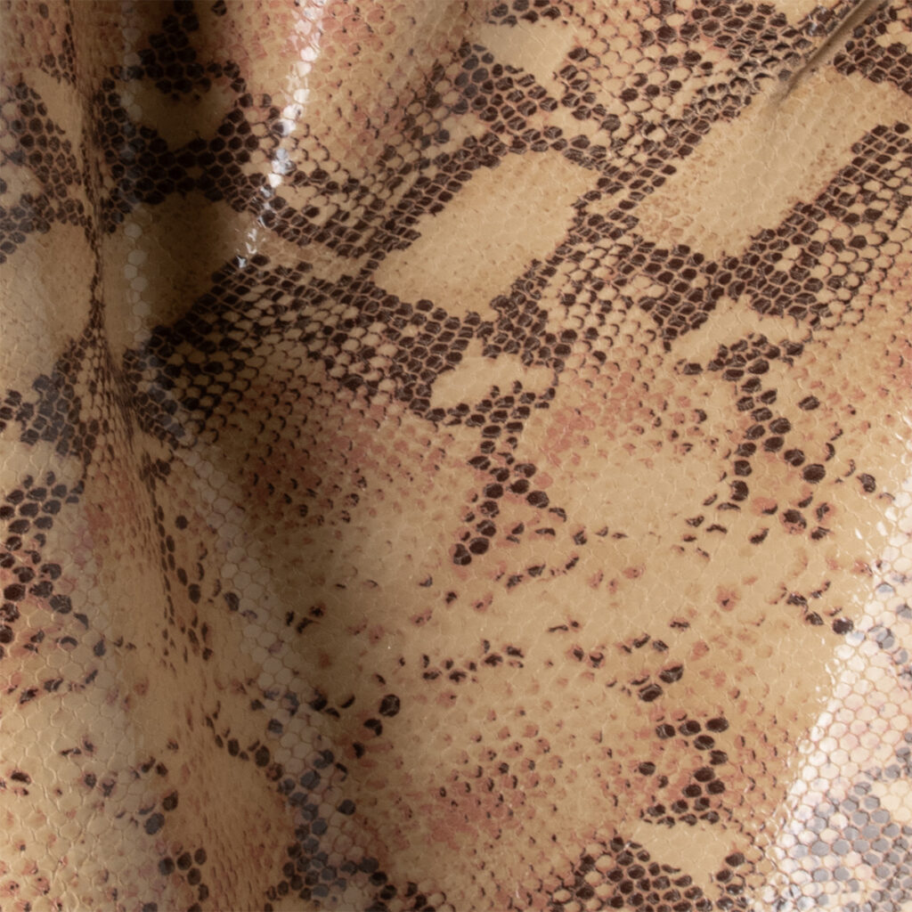 Beige Snake Fashion Leather