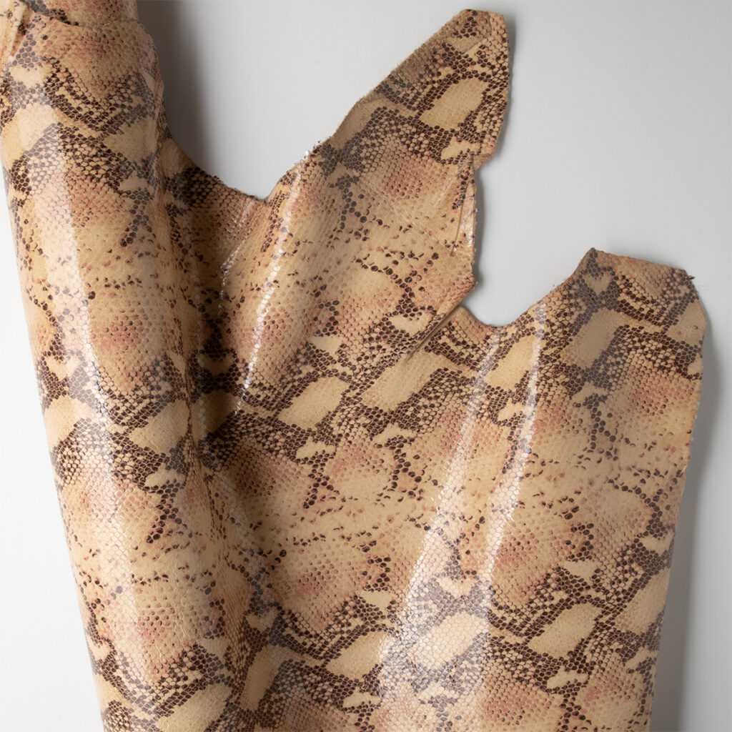 Beige Snake Fashion Leather - Image 2