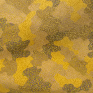 Yellow Camo Print Fashion Suede Leather